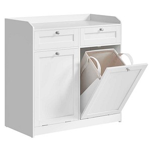 VASAGLE Badschrank weiß 78,9 x 40,0 x 80,2 cm