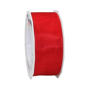 PRÄSENT Geschenkband Four Seasons seidenmatt rot 40,0 mm x 25,0 m