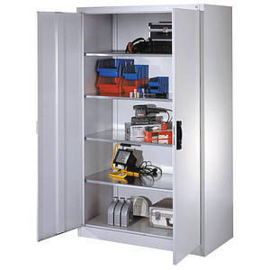 CP Stahlschrank 8932-00 S10600 lichtgrau 4 Fachböden 120,0 x 60,0 x 195,0 cm, aufgebaut, 1 St.