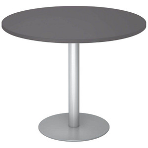 HAMMERBACHER Bistrotisch rund Spanplatte grafit 100,0 x 100,0 x 74,0 cm, 1 St.