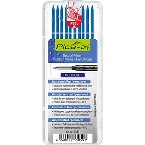 Pica Dry Wasserstrahl 4041 Ersatzminen für Tieflochmarker-Bleistift blau 2,8 mm, 10 St.