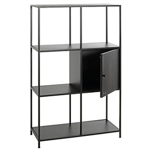 HAKU Möbel Bücherregal schwarz 80,0 x 37,0 x 134,0 cm, 1 St.