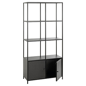 HAKU Möbel Bücherregal schwarz 80,0 x 37,0 x 176,0 cm, 1 St.