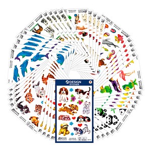 AVERY Zweckform Aufkleber-Set 59992 Tiere, 485 Etiketten