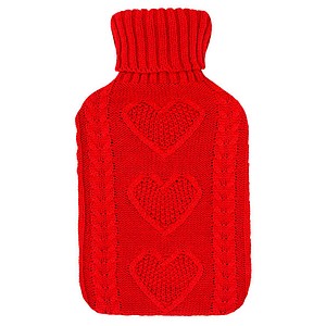 WUNDmed® 2 Liter Wärmflasche rot, grau, blau