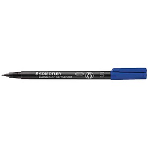 STAEDTLER Lumocolor Folienstifte blau 0,4 mm permanent, 10 St.