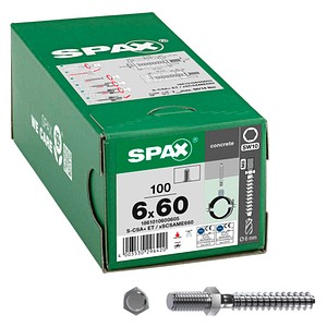 SPAX® Betonschrauben S-CSA+ Außengewinde 1861010600605 6 mm x 60 mm, 100 St.