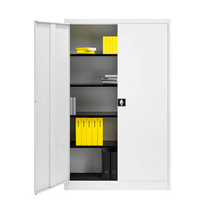 mauser Stahlschrank entero BF5-12 - 7035/7035 lichtgrau 4 Fachböden 120,0 x 50,0 x 195,0 cm, aufgebaut, 1 St.