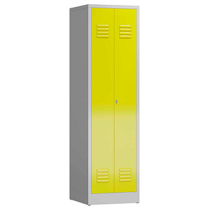 ClassiX Spind lichtgrau, zinkgelb X-510706, 1 Schließfach 50,0 x 50,0 x 180,0 cm