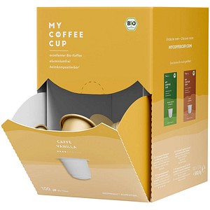 MY COFFEE CUP VANILLA Bio-Kaffeekapseln, Arabica- und Robustabohnen 100 St.