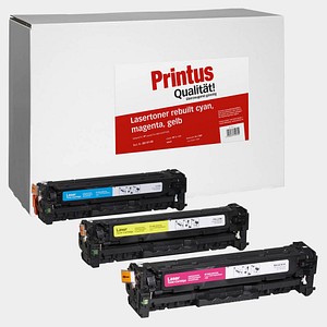 Printus  cyan, magenta, gelb Toner kompatibel zu HP 128A (CF371AM), 3er-Set