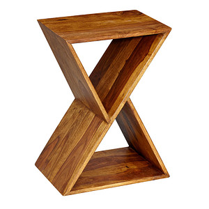 WOHNLING Beistelltisch rechteckig Massivholz braun 43,0 x 30,0 x 60,0 cm, 1 St.