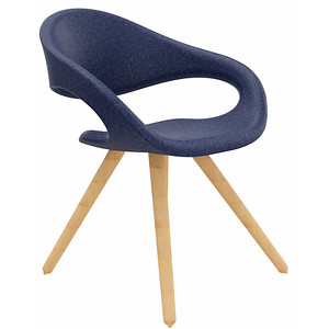 fm Besucherstuhl Elan 4260761571454 dunkelblau Stoff, 1 St.
