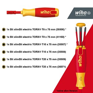 Wiha Schraubendreher-Set LiftUp elecric TORX® 41158 7-tlg.