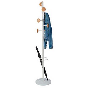 ALBA Kleiderständer Music weiß Metall 6 Haken 35,5 x 175,0 cm, 1 St.