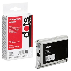 dots  schwarz Druckerpatrone kompatibel zu brother LC-1000BK