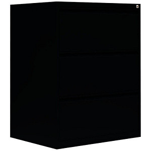 LÜLLMANN Hängeregistraturschrank tiefschwarz 3 Schubladen 76,0 x 62,0 x 101,2 cm, 1 St.