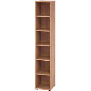 HAMMERBACHER Aktenregal 964RE nussbaum 40,0 x 40,0 x 215,6 cm, 1 St.