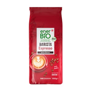 enerBiO BARISTA Espresso Bio-Kaffeebohnen, Arabicabohnen kräftig, 1 kg