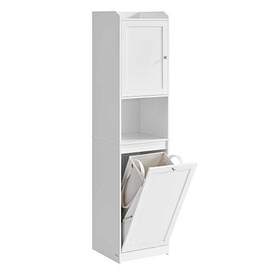 VASAGLE Badschrank weiß 40,0 x 40,0 x 170,0 cm
