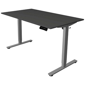 Kerkmann Move base 2 elektrisch höhenverstellbarer Schreibtisch anthrazit rechteckig, T-Fuß-Gestell silber 140,0 x 80,0 cm