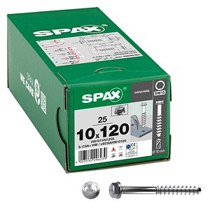 SPAX® Betonschrauben S-CSA+ Sechskant mit Scheibe 1881011001205 10 mm x 120 mm, 25 St.