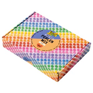 folia Perlen-Set Jumbo gelb, orange, rot, rosa, lila, blau,grün