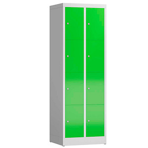 ClassiX Schließfachschrank gelbgrün, lichtgrau X-520425, 8 Schließfächer 59,0 x 50,0 x 180,0 cm