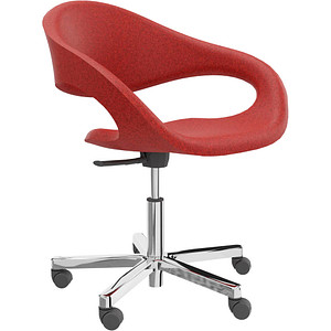 fm Besucherstuhl Elan 4260761571508 rot Stoff, 1 St.