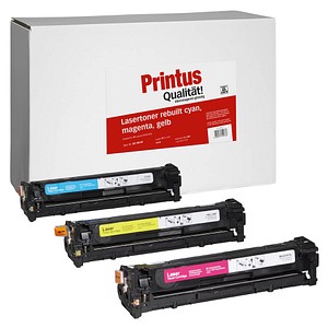 Printus  cyan, magenta, gelb Toner kompatibel zu HP 131A; Canon  731(U0SL1AM;  6271B002/6270B002/6269B002AA), 3er-Set
