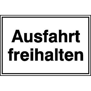 SafetyMarking® Hinweisschild "Ausfahrt freihalten" rechteck 33,0 x 25,0 cm, 1 St.