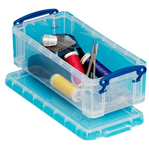 Really Useful Box Aufbewahrungsbox 0,9 l transparent 22,0 x 10,0 x 7,0 cm