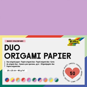 folia Faltblätter Origami mehrfarbig 50 Blatt