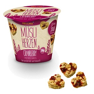 HELLMA Müsli-Herzen Cranberry Müsli 30x 30,0 g, 30 St.