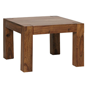 WOHNLING Couchtisch quadratisch Massivholz sheesham 60,0 x 60,0 x 40,0 cm, 1 St.