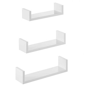 SONGMICS Wandregale-Set weiß 30,0/35,0/40,0 x 10,0 x 7,0/8,0/9,0 cm, 1 St.