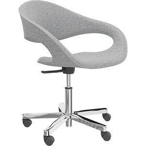 fm Besucherstuhl Elan 4260761572031 hellgrau Stoff, 1 St.