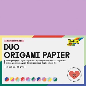 folia Faltblätter Origami mehrfarbig 50 Blatt