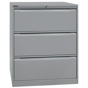 BISLEY Hängeregistraturschrank silber 3 Schubladen 80,0 x 62,2 x 101,6 cm