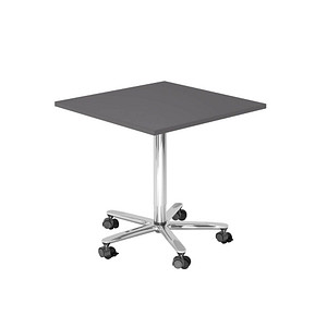 HAMMERBACHER VST88 Stehtisch höhenverstellbar quadratisch Spanplatte grafit 80,0 x 80,0 x 72,0 - 114,0 cm, 1 St.