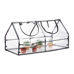 relaxdays Frühbeet Kunststoff transparent 120,0 x 60,0 x 60,0 cm, 1 St.