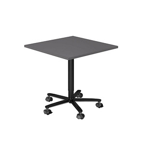 HAMMERBACHER VST88 Stehtisch höhenverstellbar quadratisch Spanplatte grafit 80,0 x 80,0 x 72,0 - 114,0 cm, 1 St.