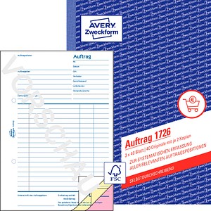 AVERY Zweckform Auftrag Formularbuch 1726, 1 St.