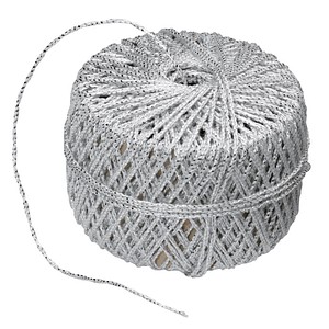 PRÄSENT Kordel Wolga glänzend silber 2,0 mm x 20,0 m