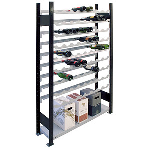 SCHULTE Weinregal schwarz, silber 106,0 x 28,6 x 180,0 cm, 1 St.