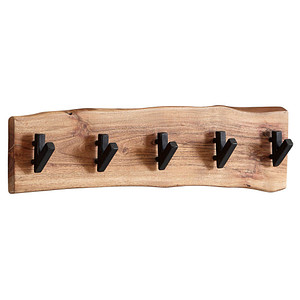 WOHNLING Wandgarderobe WL6.358 akazie Holz 5 Haken 60,0 x 17,0 cm, 1 St.