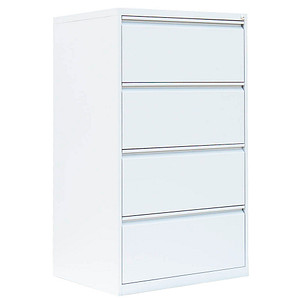 LÜLLMANN Hängeregistraturschrank signalweiß 4 Schubladen 76,0 x 62,0 x 132,0 cm, 1 St.