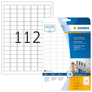 HERMA Power-Etiketten 10916 weiß 25,4 x 16,9 mm, 25 Blatt