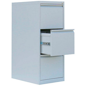 LÜLLMANN Hängeregistraturschrank lichtgrau 3 Schubladen 40,0 x 62,0 x 101,2 cm, 1 St.