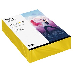 tecno Kopierpapier colors intensivgelb DIN A5 80 g/qm 500 Blatt tecno Kopierpapier colors intensivgelb DIN A5 80 g/qm 500 Blatt
